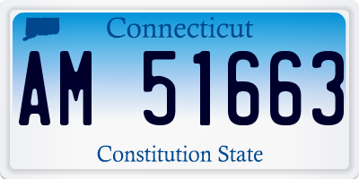 CT license plate AM51663