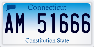 CT license plate AM51666