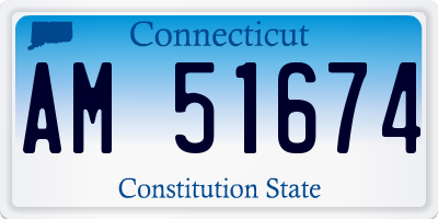 CT license plate AM51674