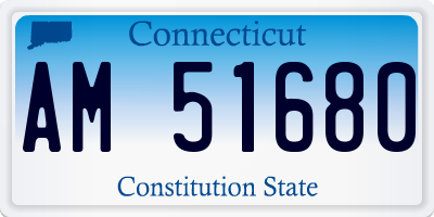 CT license plate AM51680