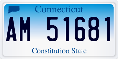 CT license plate AM51681