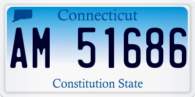 CT license plate AM51686