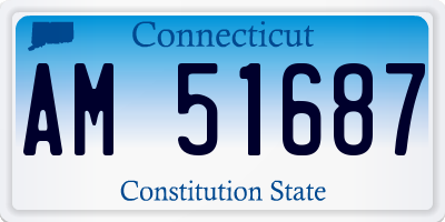 CT license plate AM51687