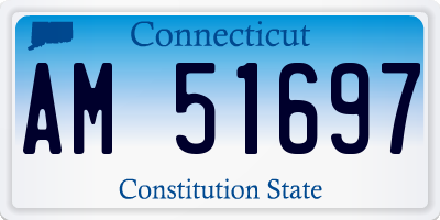 CT license plate AM51697