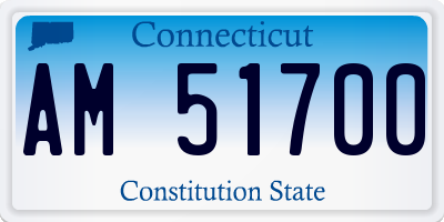 CT license plate AM51700