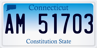 CT license plate AM51703