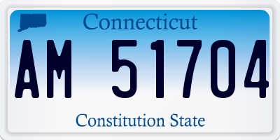 CT license plate AM51704