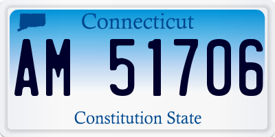 CT license plate AM51706