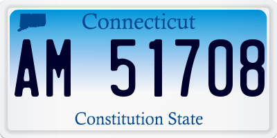 CT license plate AM51708