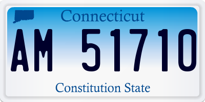 CT license plate AM51710