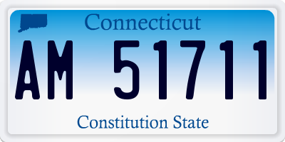 CT license plate AM51711