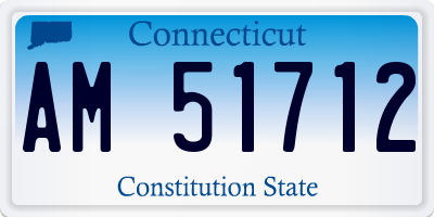 CT license plate AM51712