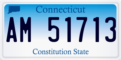CT license plate AM51713
