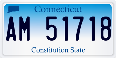 CT license plate AM51718