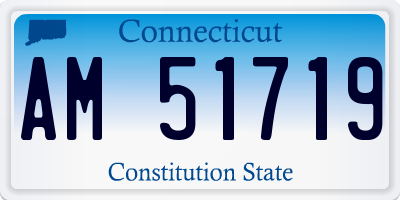 CT license plate AM51719