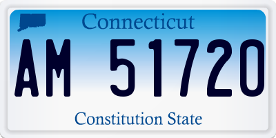 CT license plate AM51720