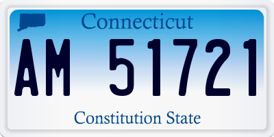 CT license plate AM51721