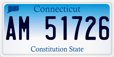 CT license plate AM51726