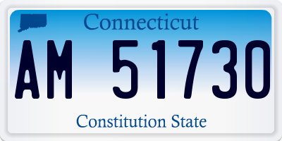 CT license plate AM51730