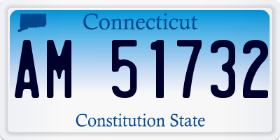 CT license plate AM51732