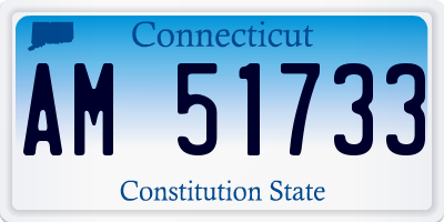 CT license plate AM51733