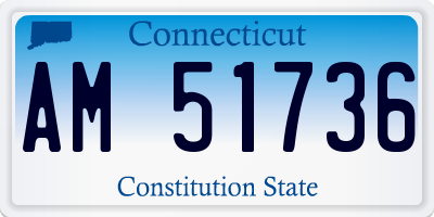 CT license plate AM51736