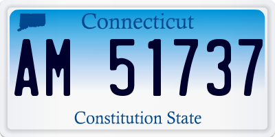 CT license plate AM51737