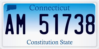 CT license plate AM51738