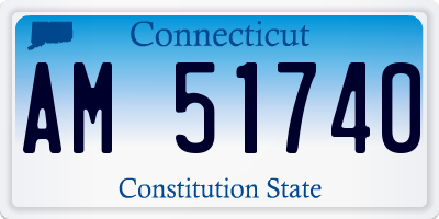 CT license plate AM51740