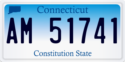 CT license plate AM51741