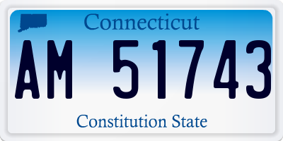 CT license plate AM51743