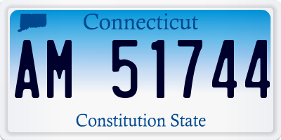CT license plate AM51744