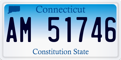 CT license plate AM51746