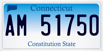 CT license plate AM51750