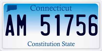CT license plate AM51756