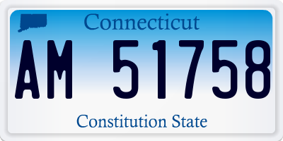 CT license plate AM51758
