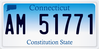 CT license plate AM51771