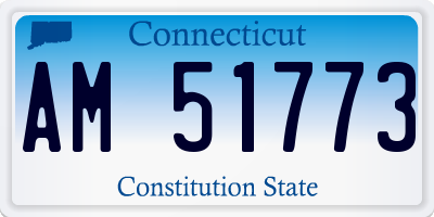 CT license plate AM51773