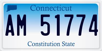 CT license plate AM51774