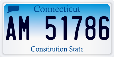 CT license plate AM51786