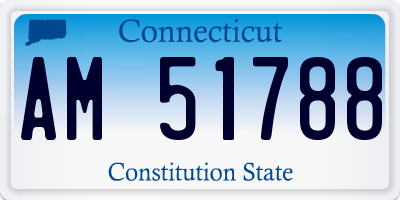 CT license plate AM51788