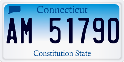 CT license plate AM51790