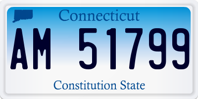 CT license plate AM51799