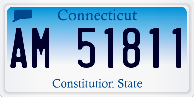 CT license plate AM51811
