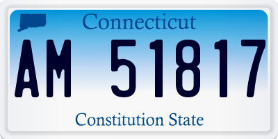 CT license plate AM51817