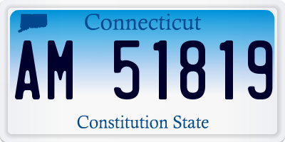 CT license plate AM51819