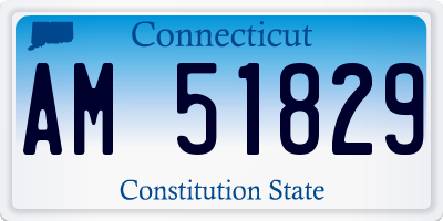CT license plate AM51829