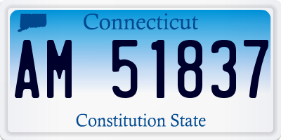 CT license plate AM51837