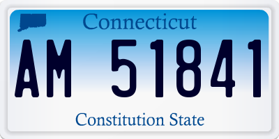 CT license plate AM51841
