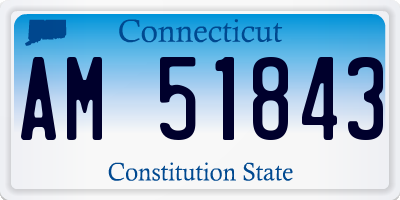 CT license plate AM51843
